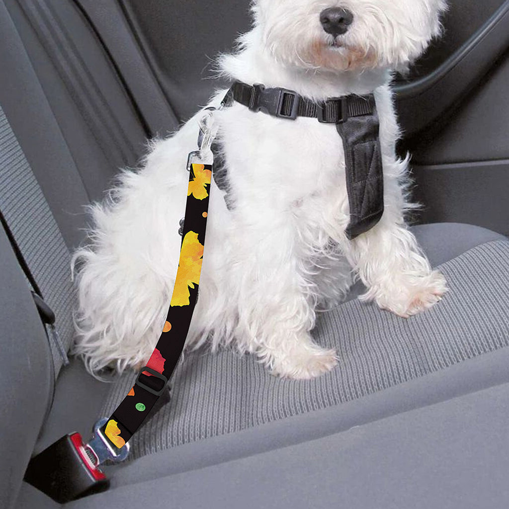 Colorful Watercolor Butterfly Print Dog Seat Belt