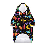 Colorful Watercolor Butterfly Print Dog Zip Up Hoodie