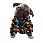 Colorful Watercolor Butterfly Print Dog Zip Up Jacket