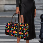 Colorful Watercolor Butterfly Print Duffle Bag