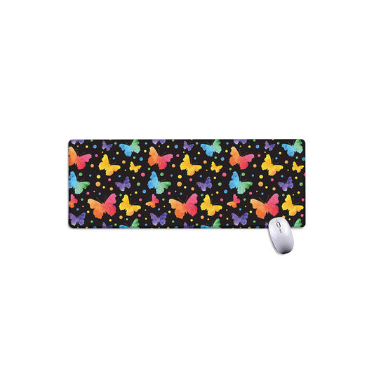 Colorful Watercolor Butterfly Print Extended Mouse Pad