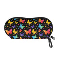 Colorful Watercolor Butterfly Print Glasses Case
