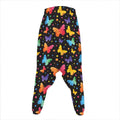 Colorful Watercolor Butterfly Print Hammer Pants