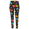 Colorful Watercolor Butterfly Print High-Waisted Pocket Leggings