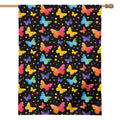 Colorful Watercolor Butterfly Print House Flag
