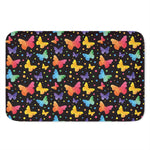Colorful Watercolor Butterfly Print Indoor Door Mat