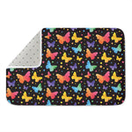 Colorful Watercolor Butterfly Print Indoor Door Mat