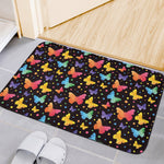 Colorful Watercolor Butterfly Print Indoor Door Mat
