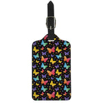 Colorful Watercolor Butterfly Print Luggage Tag