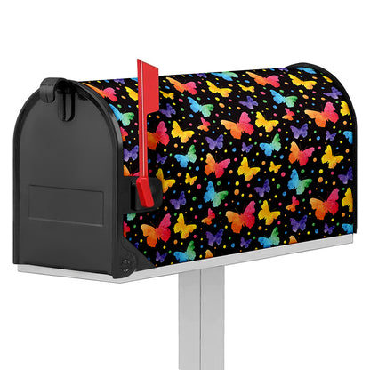 Colorful Watercolor Butterfly Print Mailbox Cover