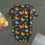 Colorful Watercolor Butterfly Print Men's Bodysuit