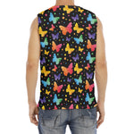 Colorful Watercolor Butterfly Print Men's Fitness Tank Top