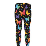 Colorful Watercolor Butterfly Print Men's leggings