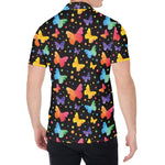 Colorful Watercolor Butterfly Print Men's Shirt