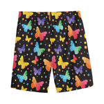 Colorful Watercolor Butterfly Print Men's Sports Shorts