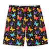 Colorful Watercolor Butterfly Print Men's Swim Trunks