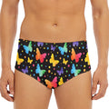 Colorful Watercolor Butterfly Print Men's Triangle Swim Briefs