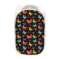 Colorful Watercolor Butterfly Print Mesh Laundry Hamper