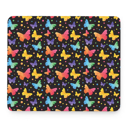 Colorful Watercolor Butterfly Print Mouse Pad
