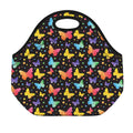 Colorful Watercolor Butterfly Print Neoprene Lunch Bag