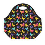 Colorful Watercolor Butterfly Print Neoprene Lunch Bag