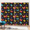 Colorful Watercolor Butterfly Print Pencil Pleat Curtains