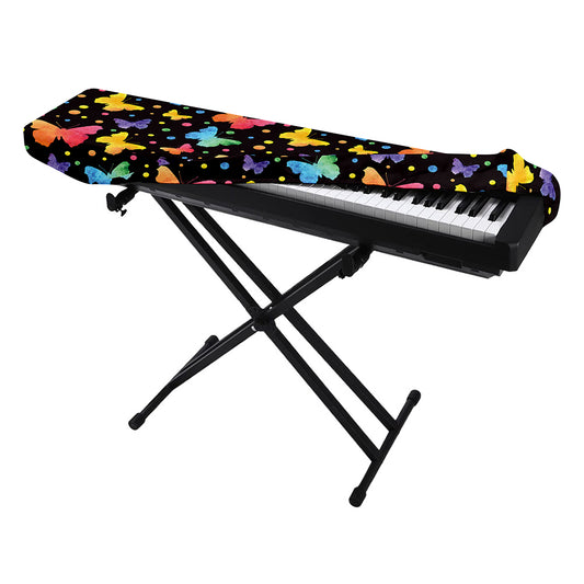 Colorful Watercolor Butterfly Print Piano Keyboard Cover