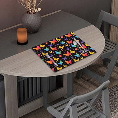Colorful Watercolor Butterfly Print Placemat