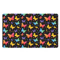 Colorful Watercolor Butterfly Print Polyester Doormat