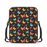 Colorful Watercolor Butterfly Print Rectangular Crossbody Bag