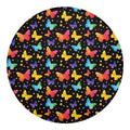 Colorful Watercolor Butterfly Print Round Blanket