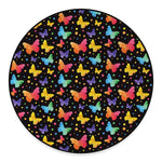 Colorful Watercolor Butterfly Print Round Floor Mat