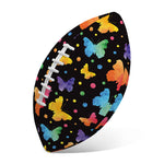 Colorful Watercolor Butterfly Print Rugby Ball