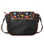 Colorful Watercolor Butterfly Print Saddle Bag