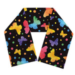 Colorful Watercolor Butterfly Print Scarf