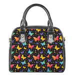 Colorful Watercolor Butterfly Print Shoulder Handbag
