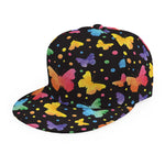Colorful Watercolor Butterfly Print Snapback Cap