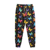 Colorful Watercolor Butterfly Print Sweatpants