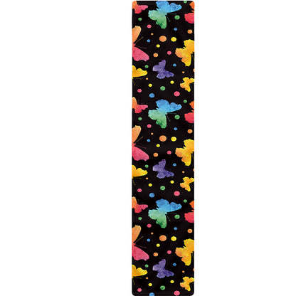 Colorful Watercolor Butterfly Print Table Runner