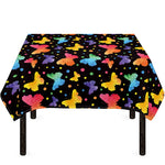 Colorful Watercolor Butterfly Print Tablecloth