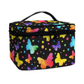 Colorful Watercolor Butterfly Print Travel Makeup Bag