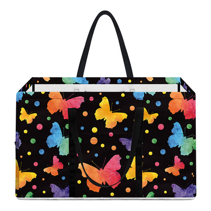 Colorful Watercolor Butterfly Print Utility Tote Bag