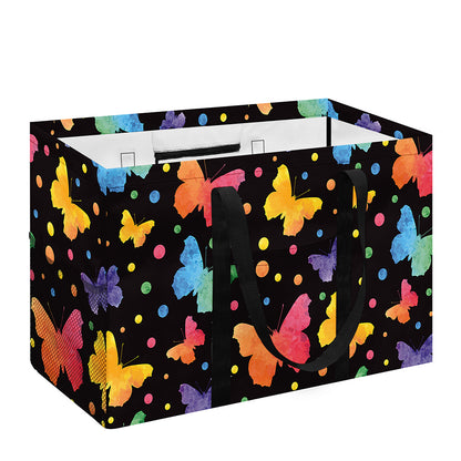 Colorful Watercolor Butterfly Print Utility Tote Bag