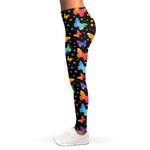 Colorful Watercolor Butterfly Print Women's Leggings