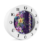 Colorful Watercolor Cattleya Print Alarm Clock