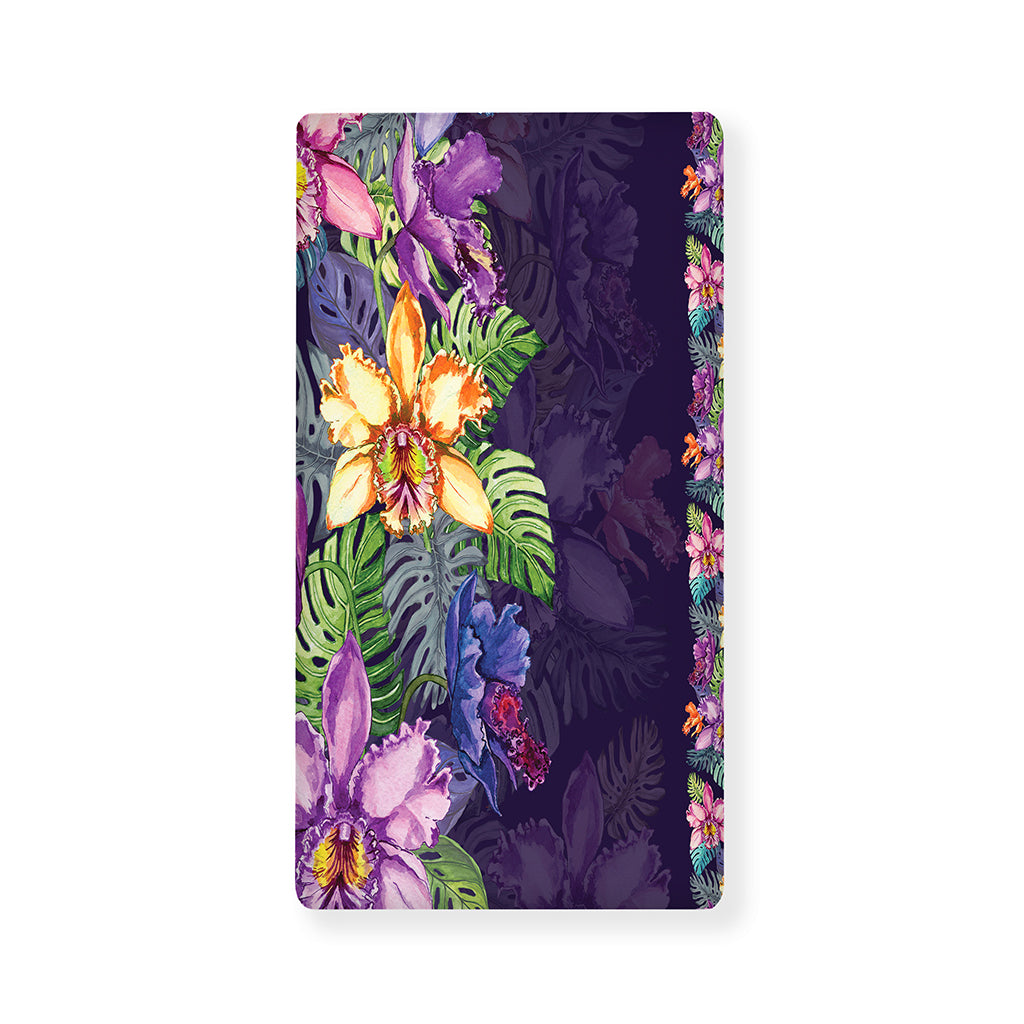 Colorful Watercolor Cattleya Print Baby Crib Sheet