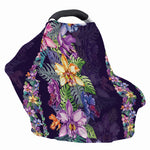 Colorful Watercolor Cattleya Print Baby Seat Cover