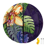 Colorful Watercolor Cattleya Print Basketball
