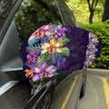 Colorful Watercolor Cattleya Print Car Side Mirror Covers