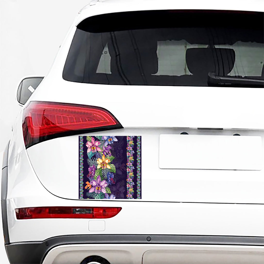 Colorful Watercolor Cattleya Print Car Sticker